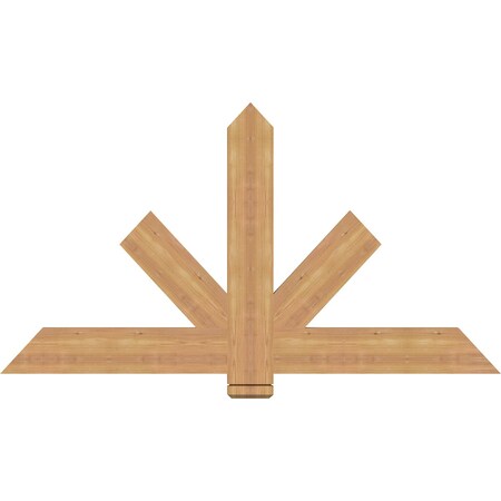 Ekena Millwork Kennewick Timber Gable Bracket, Western Red Cedar, 60"W x 32"H x 1 1/2"D x 5 1/2"F, 13/12 Pitch GBW060X32X0206KEN00SWR